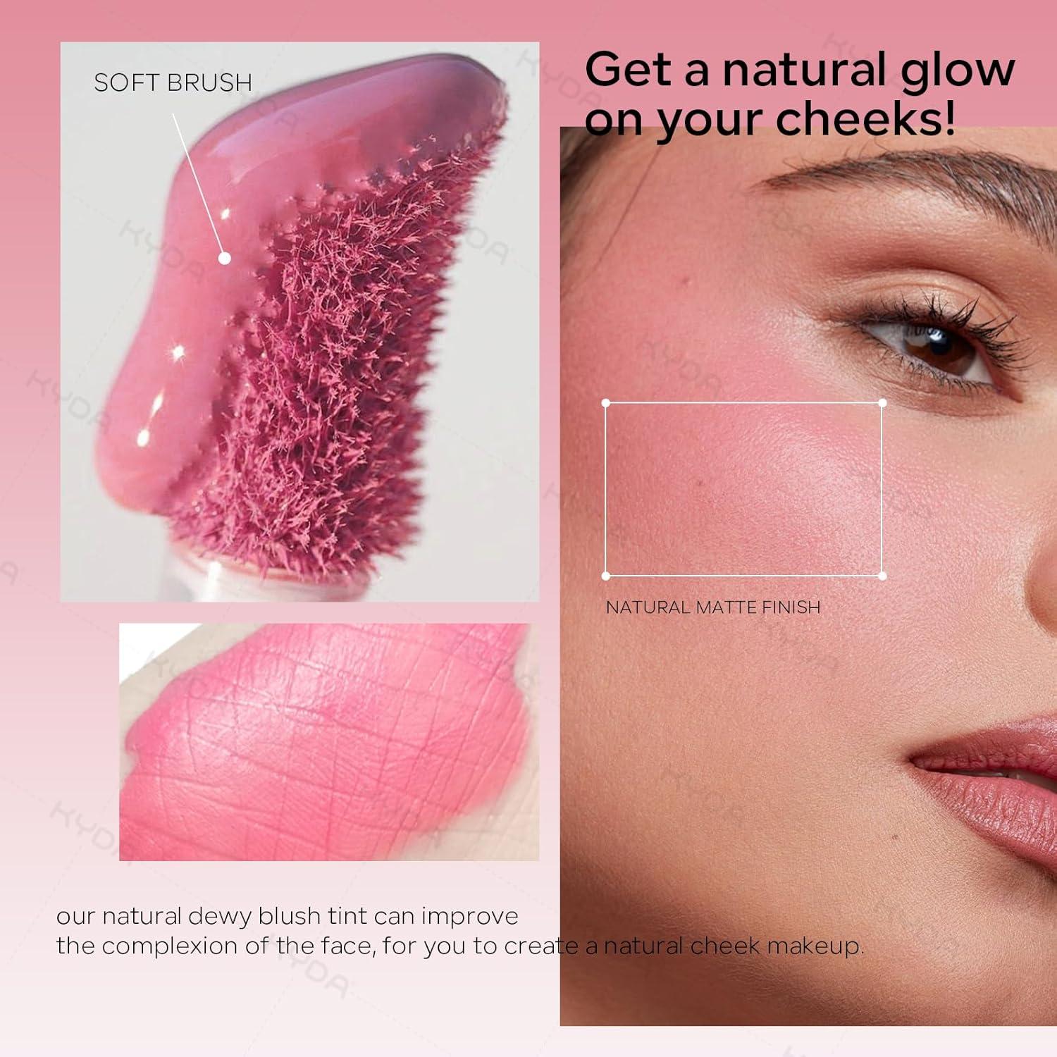 Rubor Líquido KYDA 02 Rosa Frío, Mate y Brillante, 17.8g