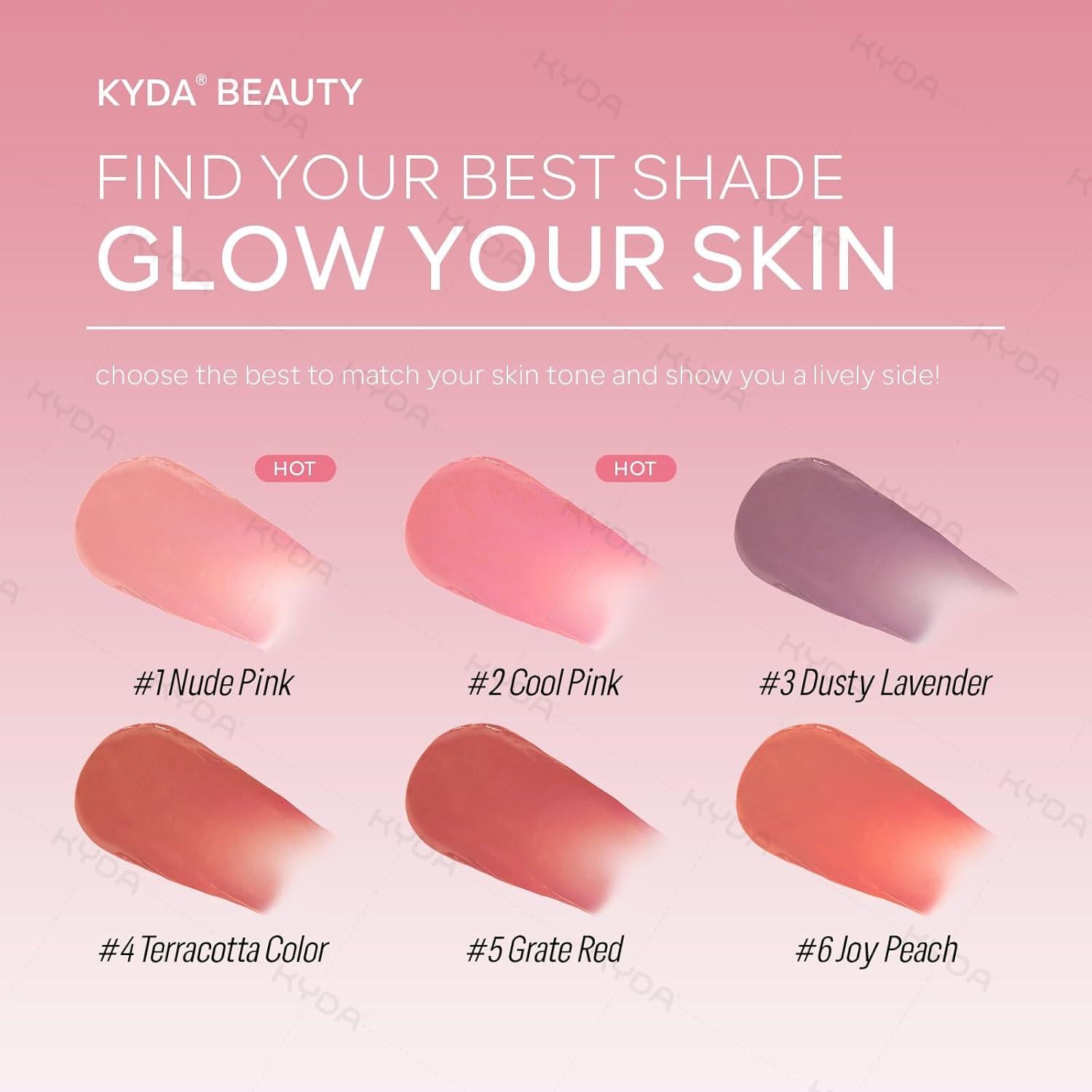 Rubor Líquido KYDA 02 Rosa Frío, Mate y Brillante, 17.8g