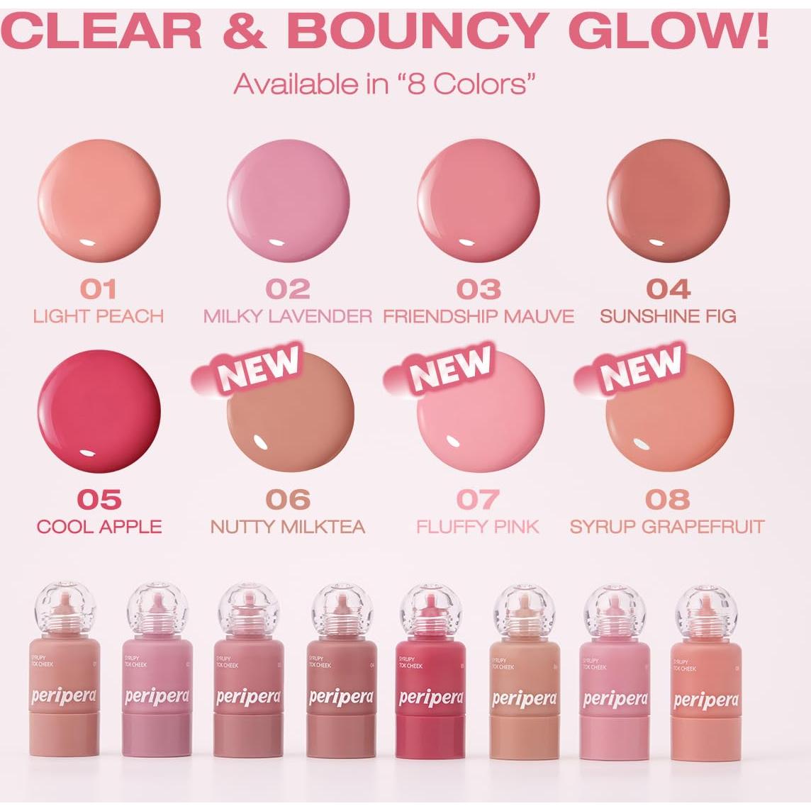 Rubor Líquido PERIPERA SYRUPY TOK CHEEK 4.14 ml Durazno Claro