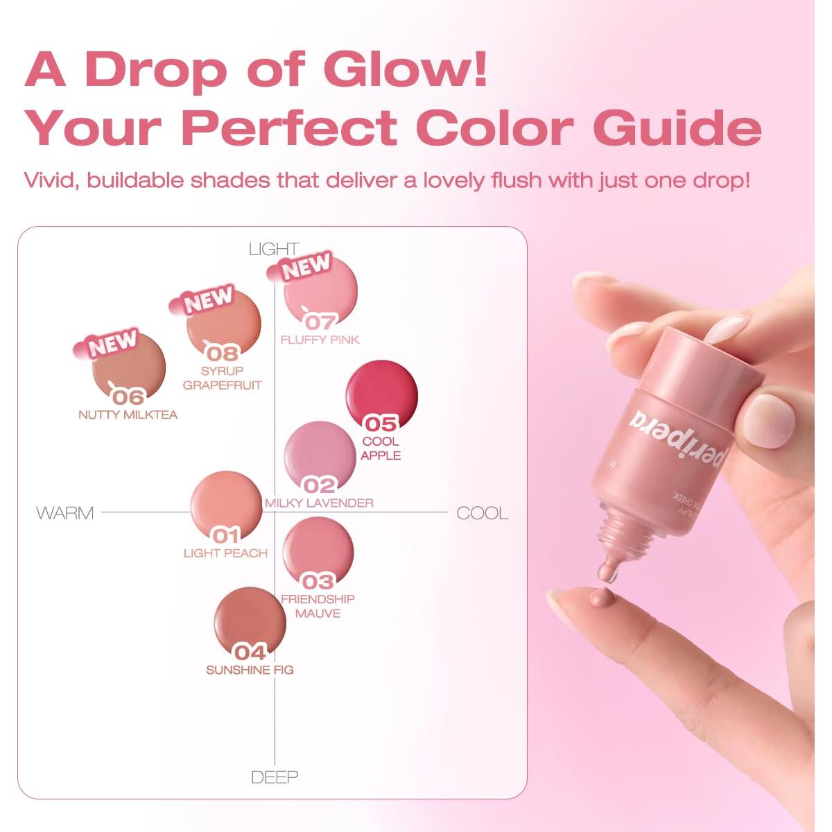 Rubor Líquido PERIPERA SYRUPY TOK CHEEK 4.14 ml Durazno Claro