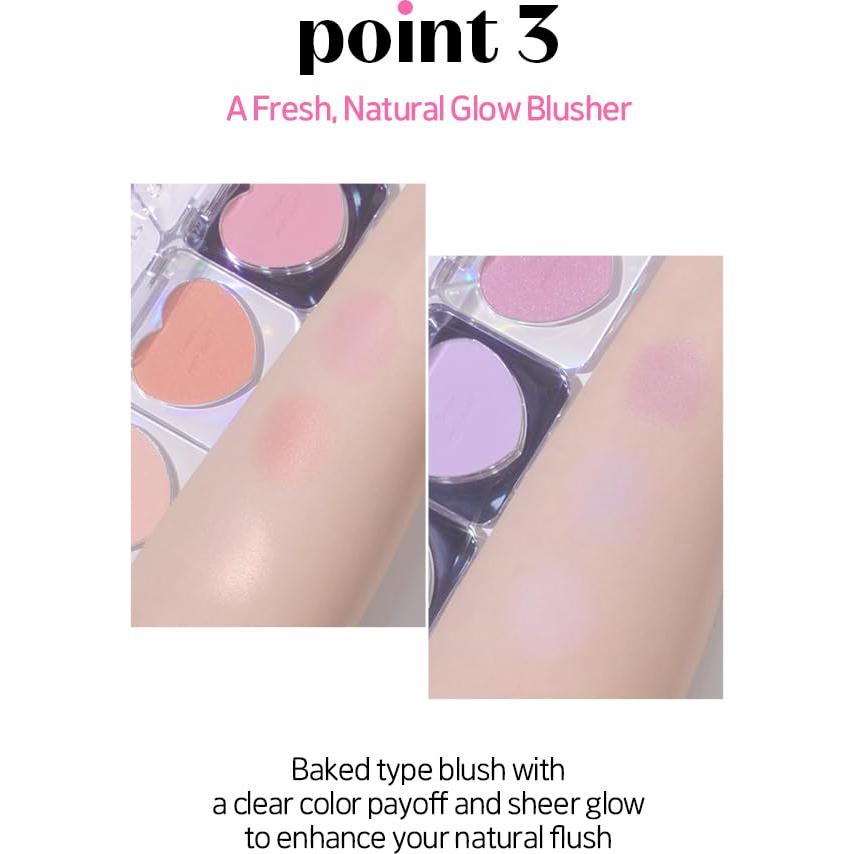 Rubor ETUDE Corazón Pop Nieve Lavanda 5.67 g Acabado Brillante