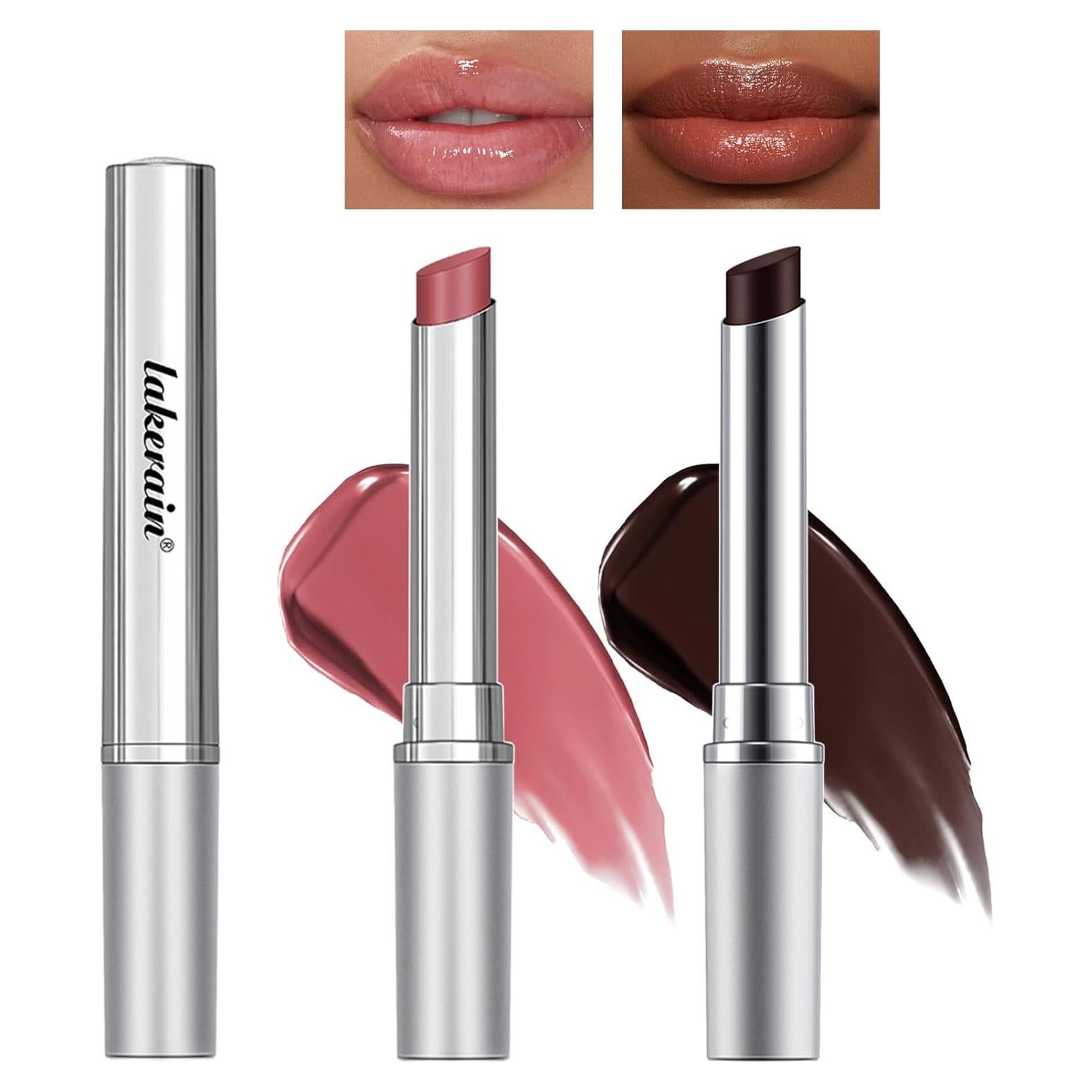 Bálsamo Labial Hidratante Mrettick 2PCS Negro y Rosa 28g