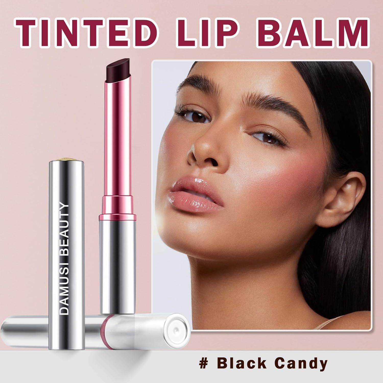 Bálsamo Labial Tinte Caramelo Negro DAMUSI Hidratante 2PCS