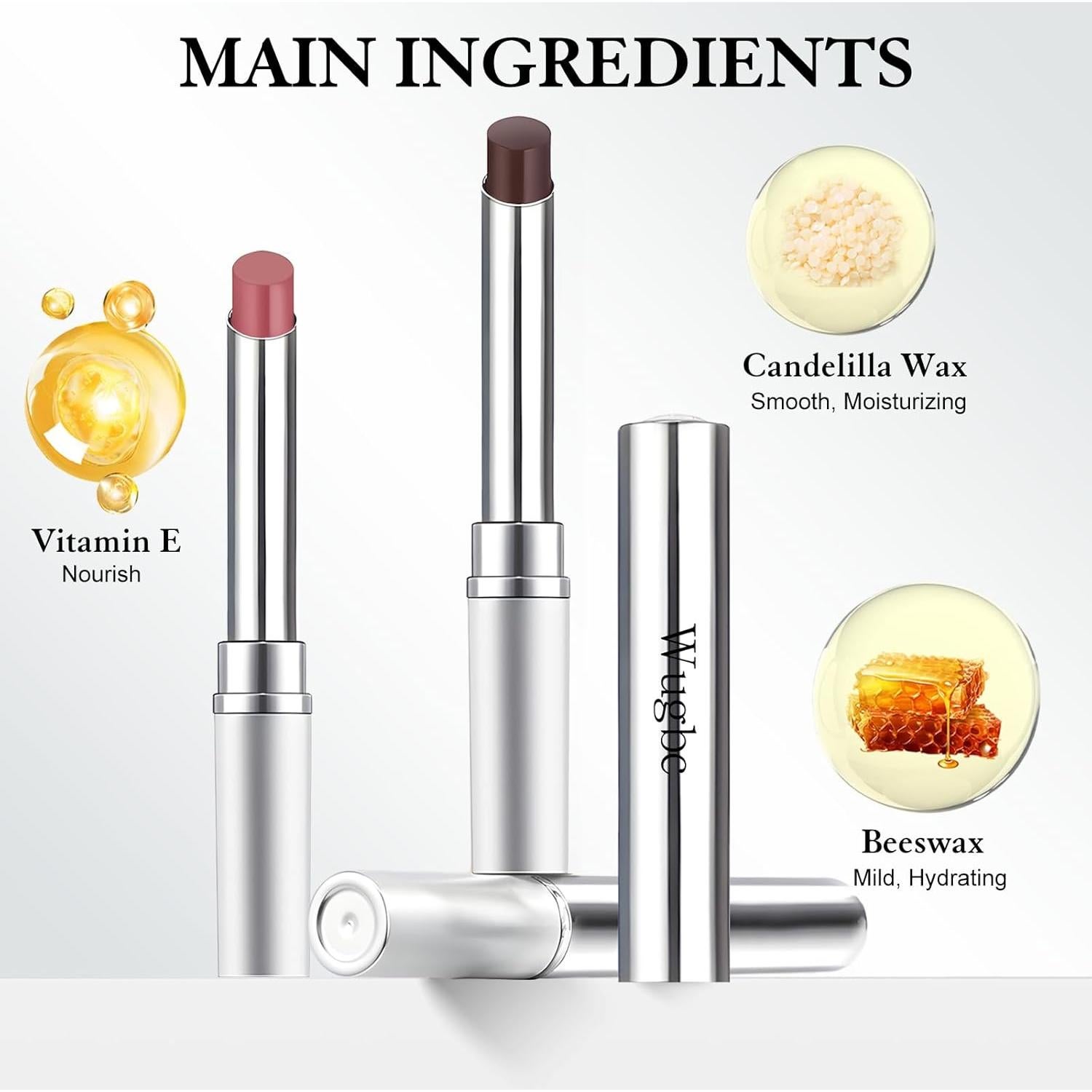 Bálsamo Labial Tinte Hidratante Wugbc Rosa y Negro 17.8g