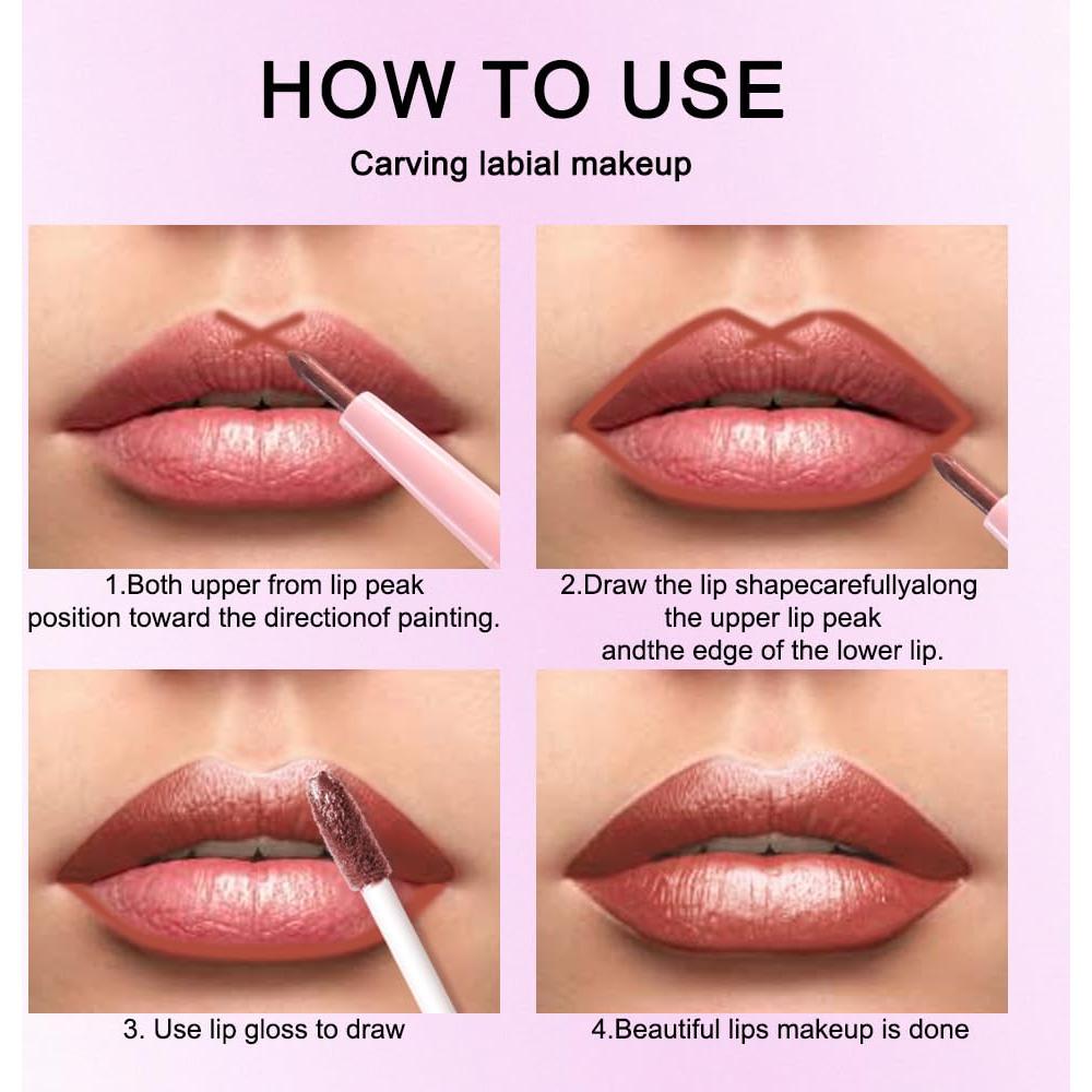 Barra de Labios Metálica 2-en-1 Kaely Cobre 24 Horas