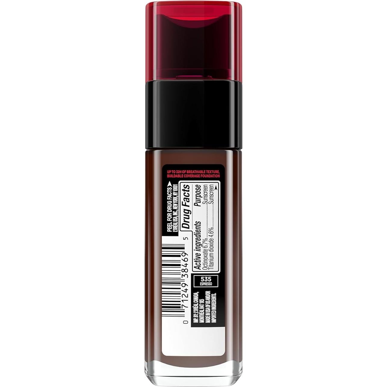Base de Maquillaje L'Oreal Paris Infallible 32H 535 Espresso 29.57ml