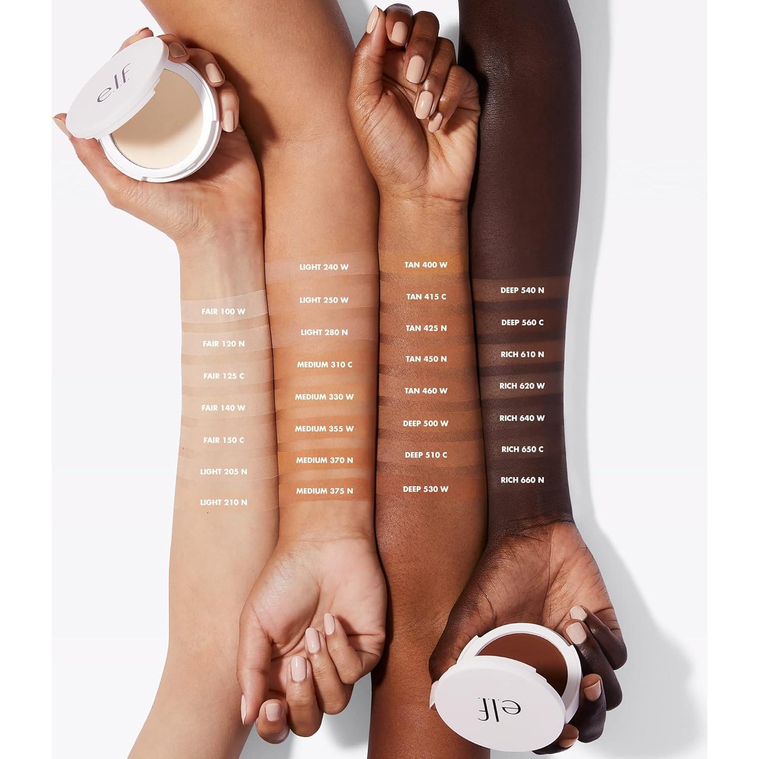 Base en Polvo Camo e.l.f. 7.87g Bronceado 460 W Larga Duración