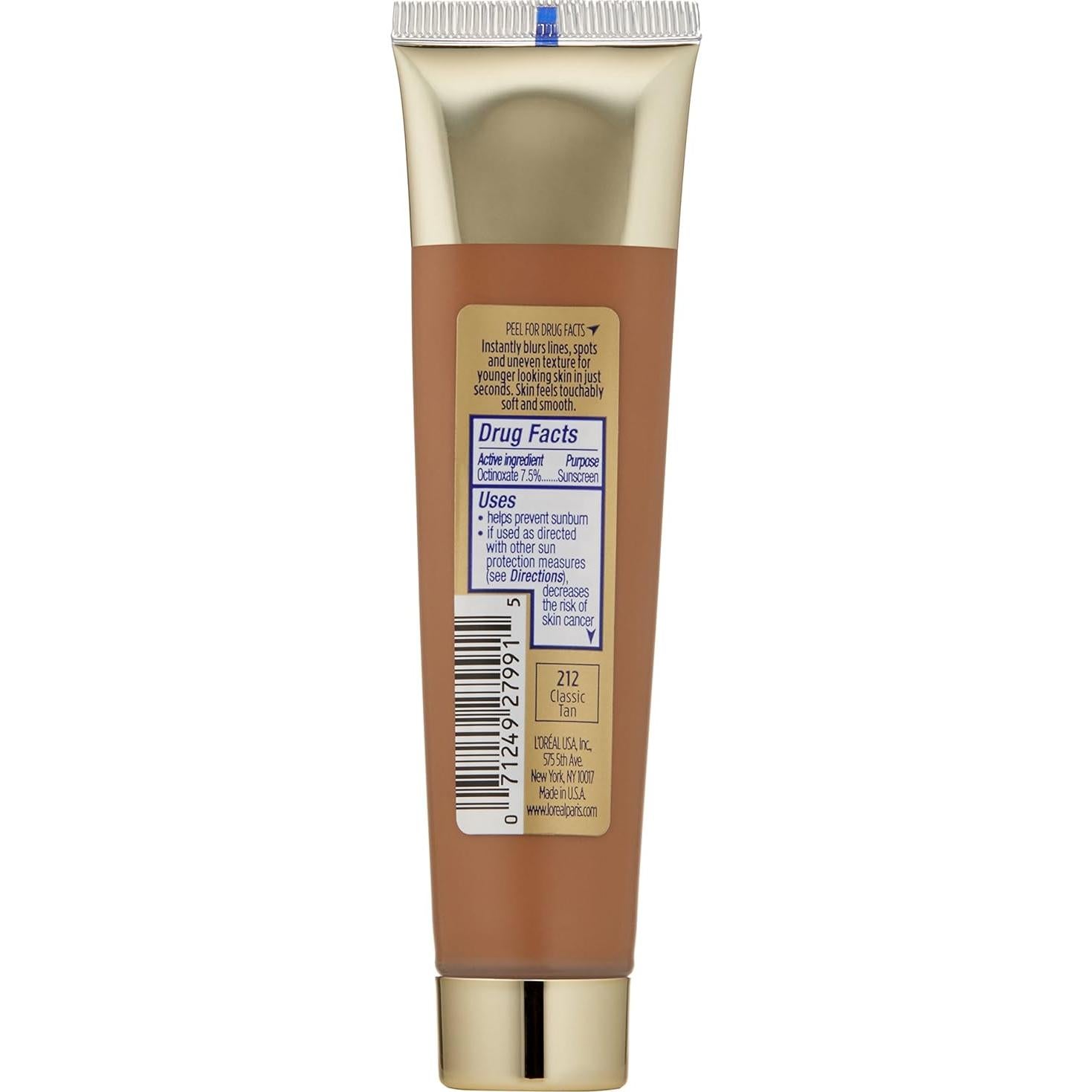 Base de Maquillaje L'Oréal Paris Visible Lift 212 Bronceado 38.4ml