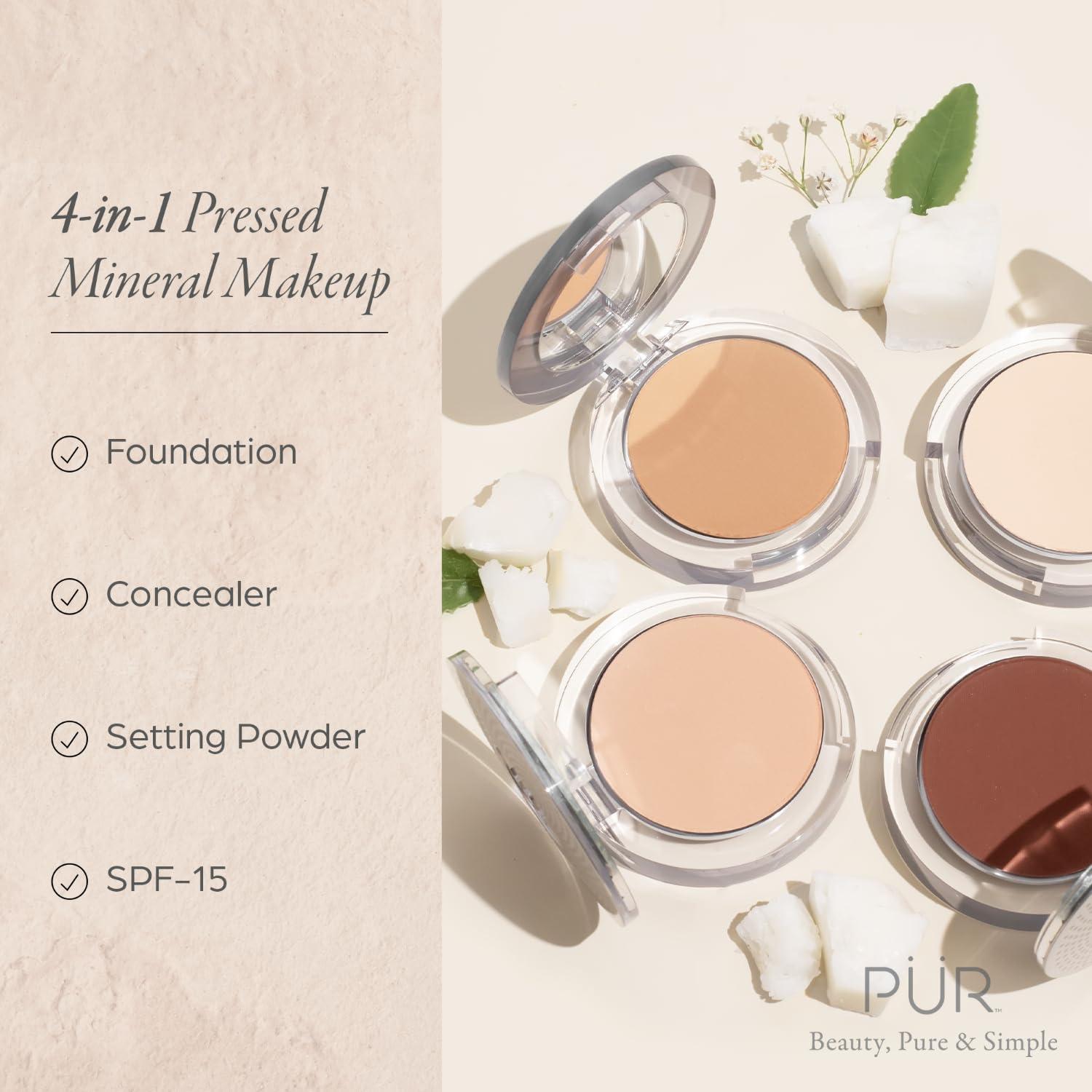 Base de Maquillaje Mineral Compacto Prensado POL 4 en 1 SPF 15