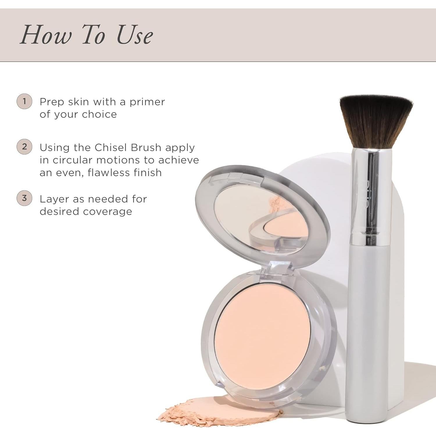 Base de Maquillaje Mineral Compacto Prensado POL 4 en 1 SPF 15