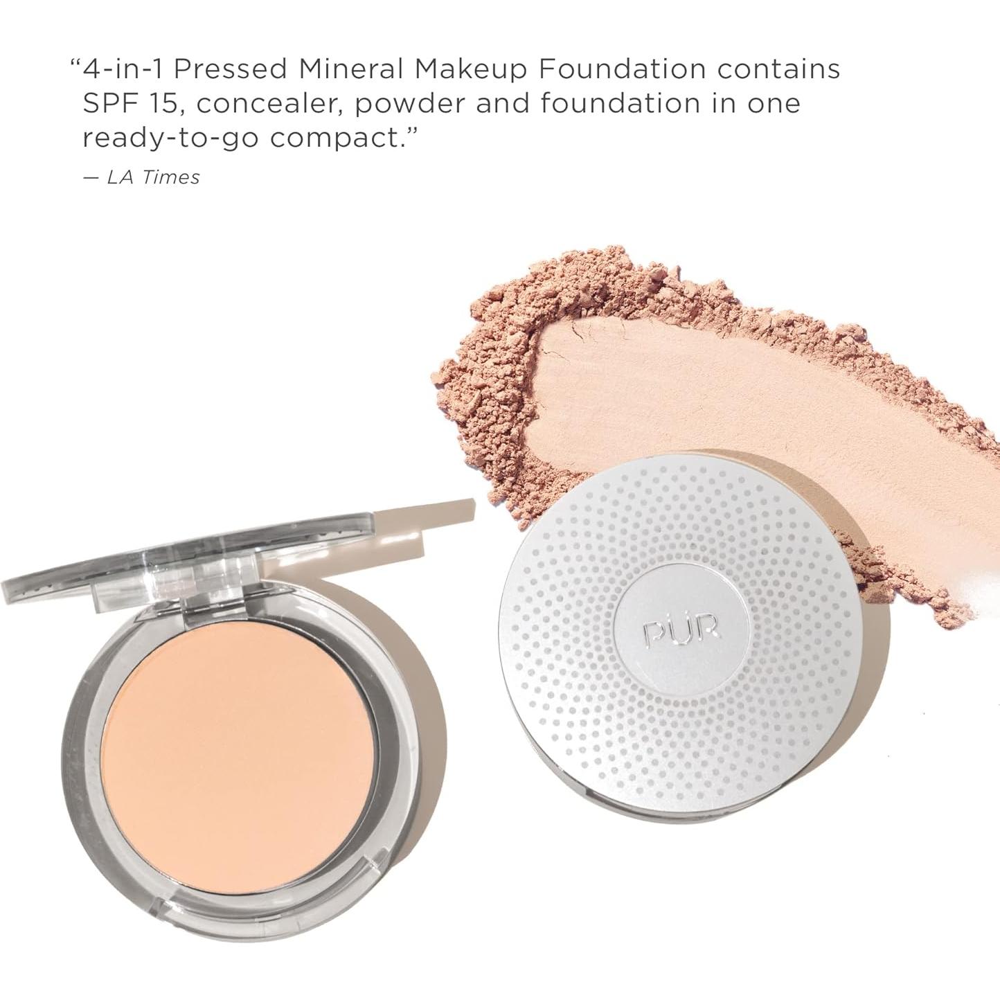 Base de Maquillaje Mineral Compacto Prensado POL 4 en 1 SPF 15