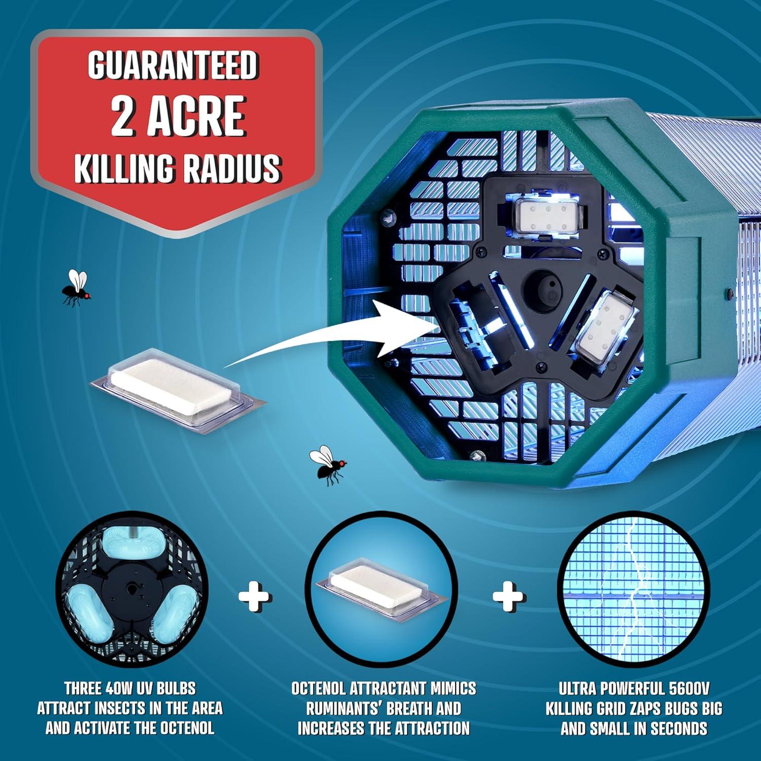 Zapper Eléctrico Flowtron MC9000 para Insectos 2 Acres 5600V