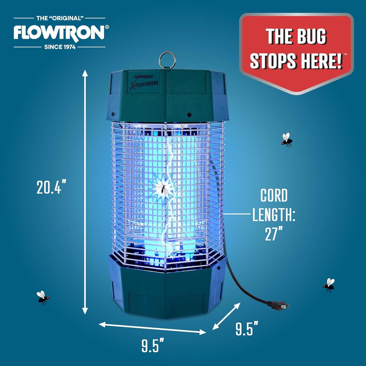 Zapper Eléctrico Flowtron MC9000 para Insectos 2 Acres 5600V