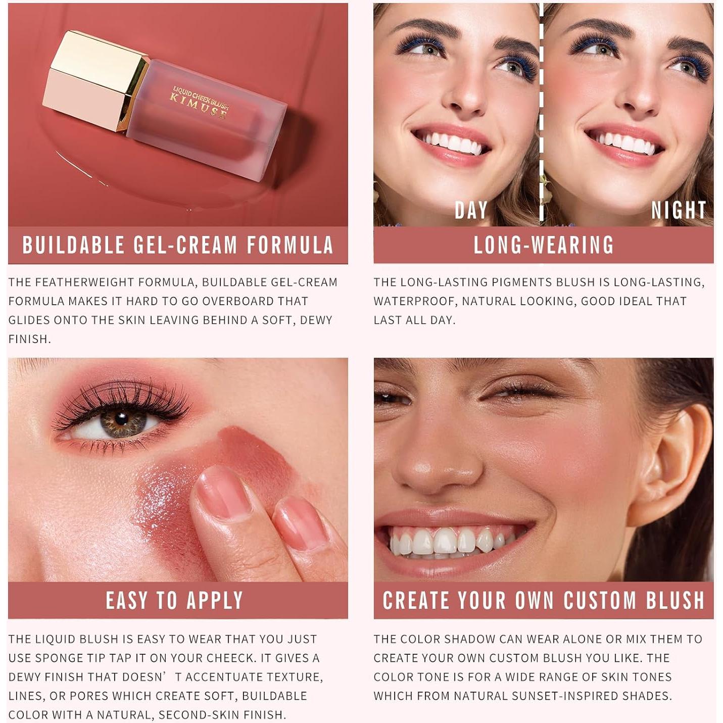 Rubor Líquido KIMUSE Misterio-Rosa Frío 5.67g - Larga Duración