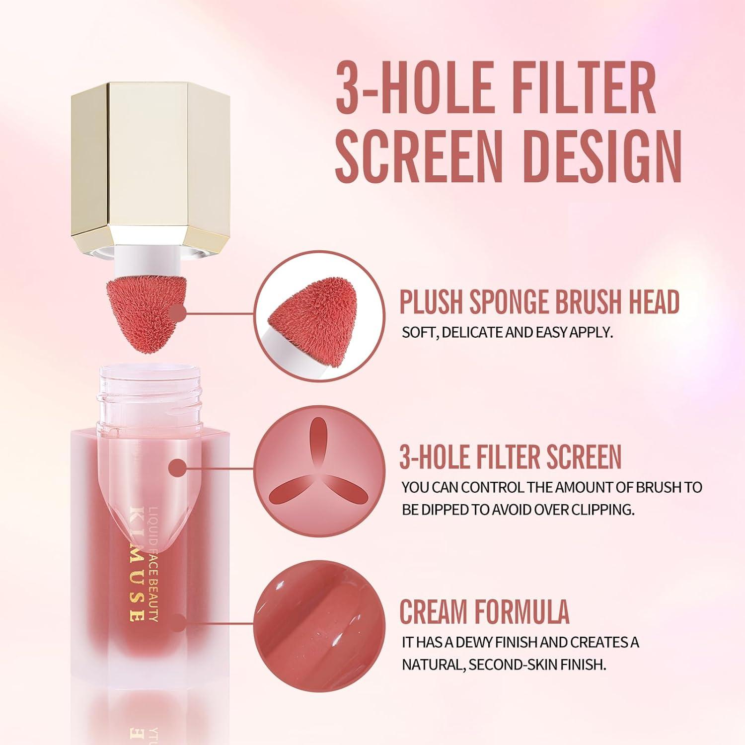 Rubor Líquido KIMUSE Misterio-Rosa Frío 5.67g - Larga Duración