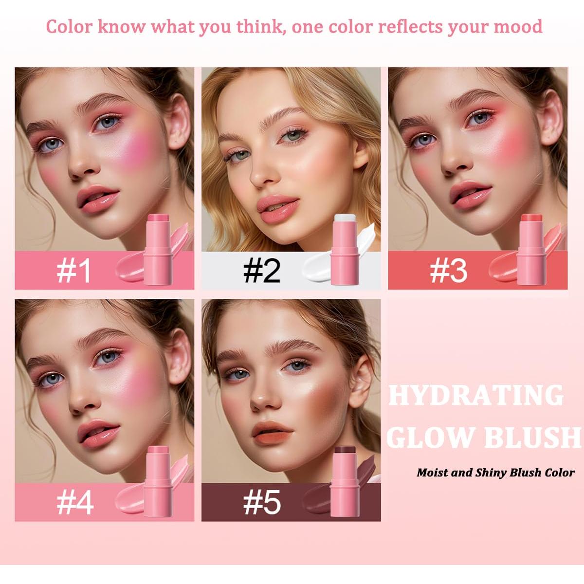 Bastón de Rubor Crema SHENZHEN NIYASI 6.5g Rosa Tímido