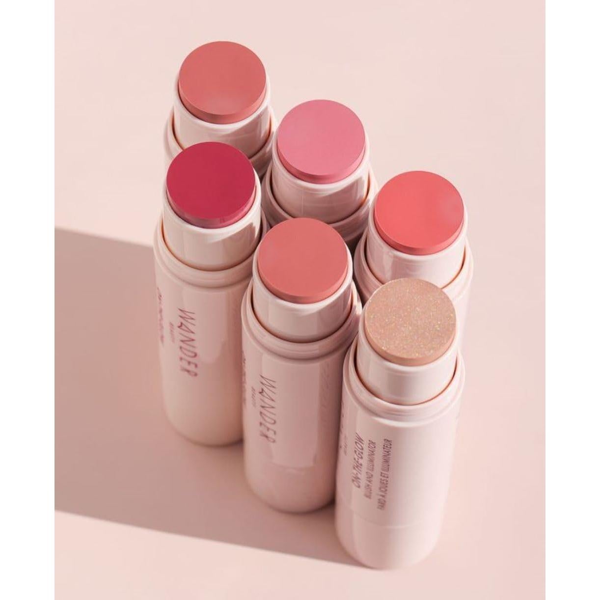 Rubor e Iluminador Wander Beauty On-the-Glow 11.34 g Rosa Coral