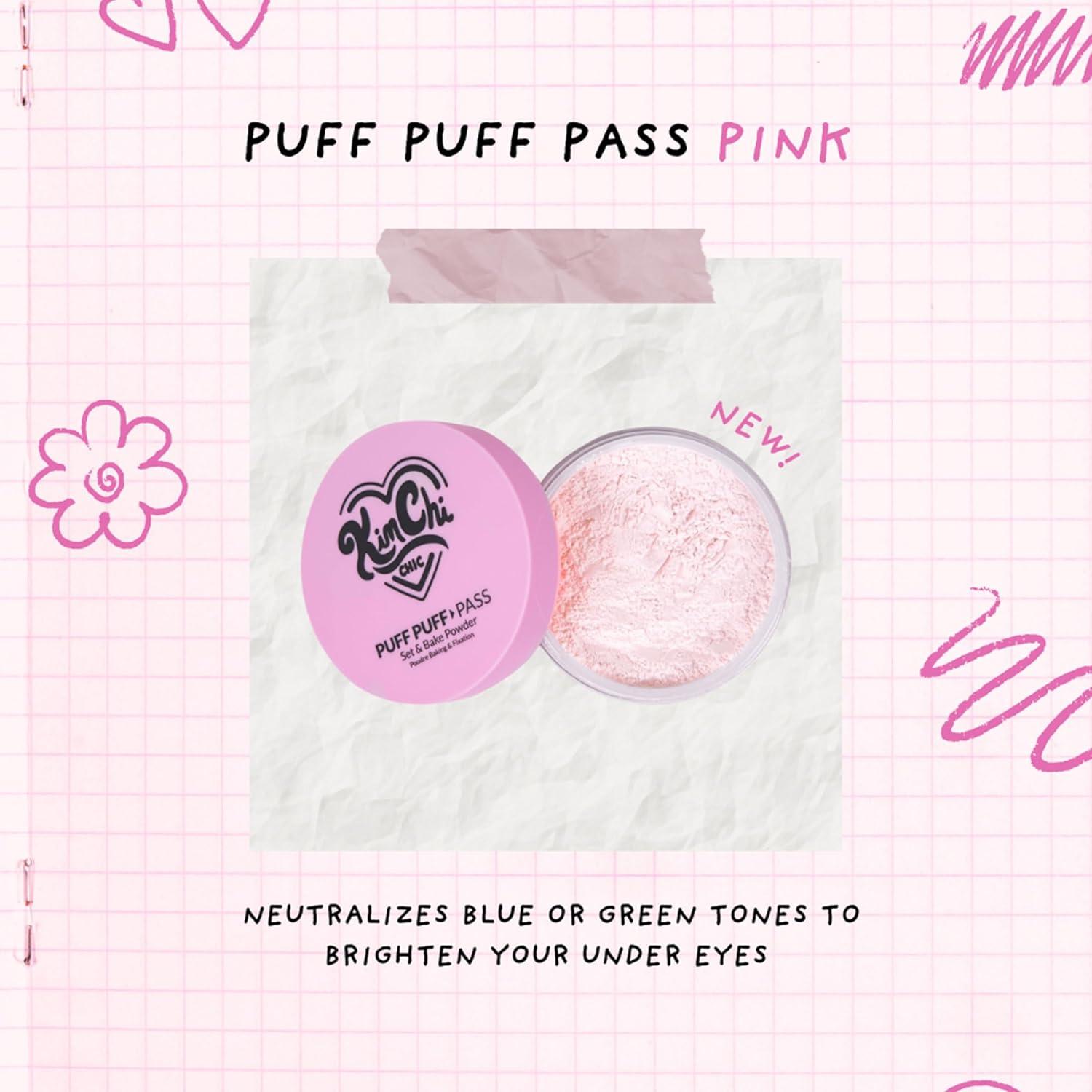 Set de Maquillaje Kimchi Chic Beauty Puff Puff Pass Rosa
