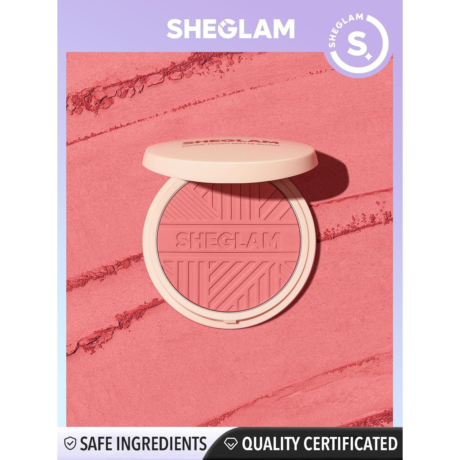 Rubor Mate SHEGLAM Divine Flush 7.87g - Larga Duración, Alta Pigmentación