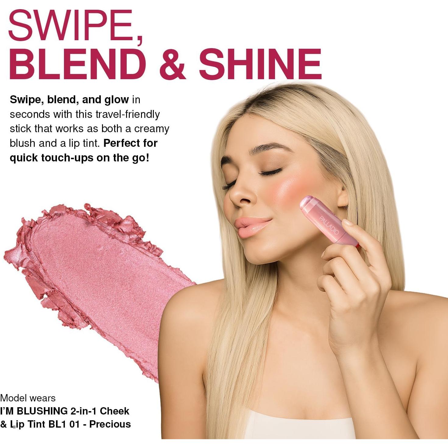 Tinte 2-en-1 para Mejillas y Labios Palladio Querido - Rubor Crema