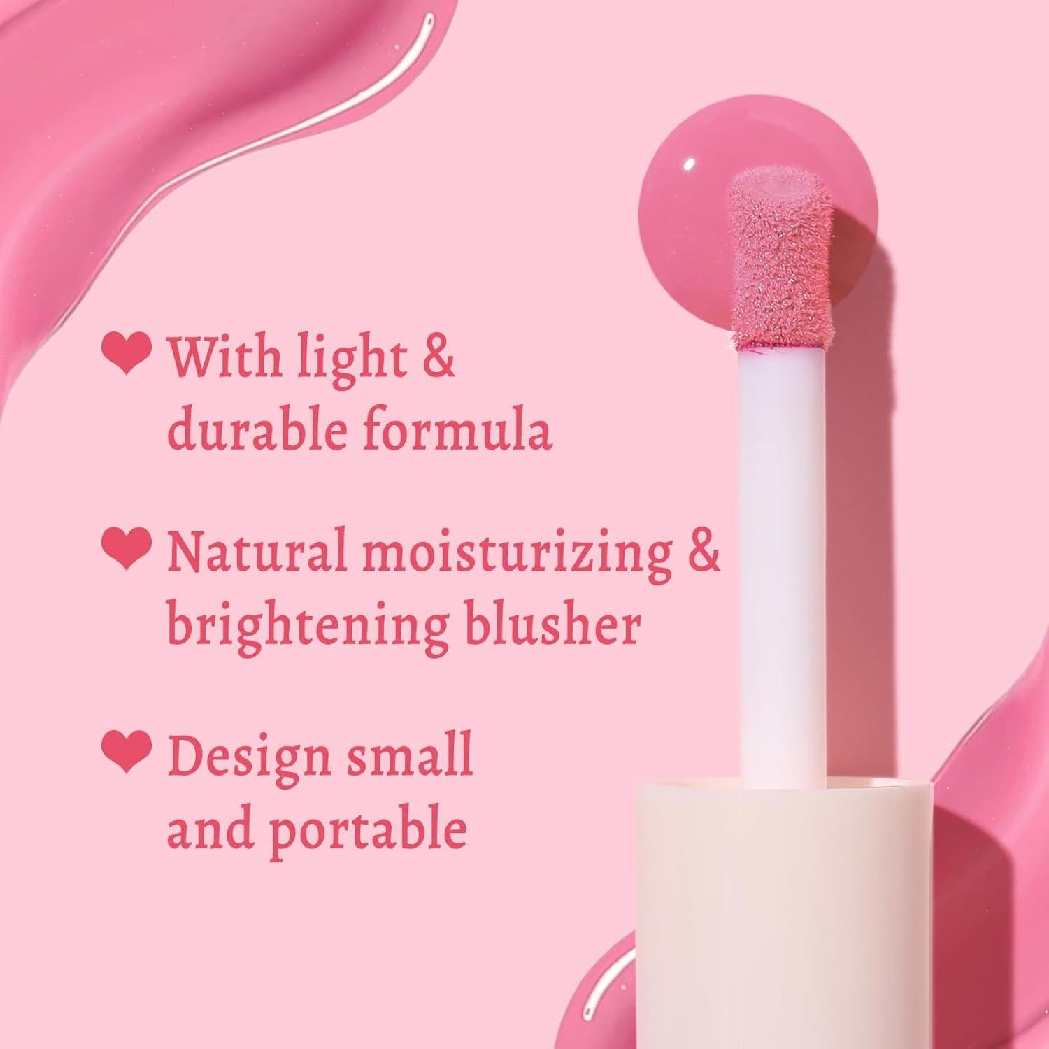 Rubor Líquido UCANBE 01 Rosa - Larga Duración, Alta Pigmentación