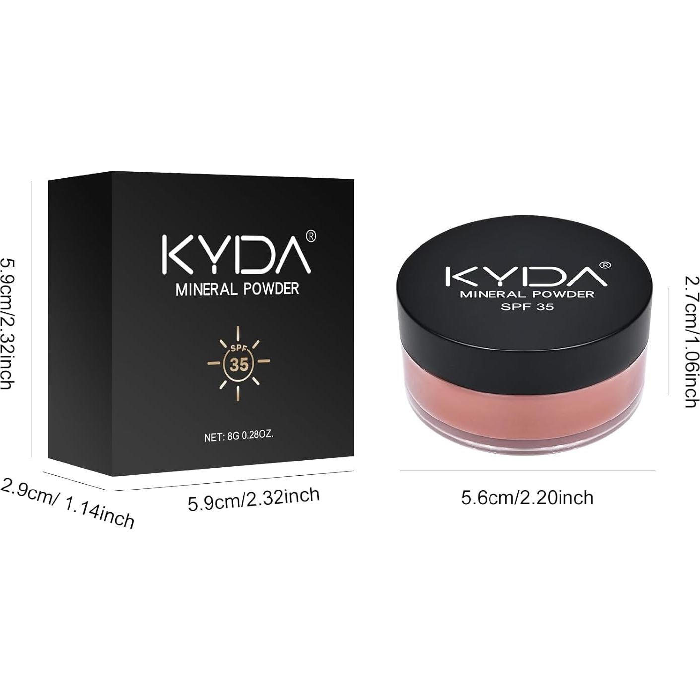 Rubor en Polvo Mineral KYDA SPF 35 Rosa Brillante 49.6g