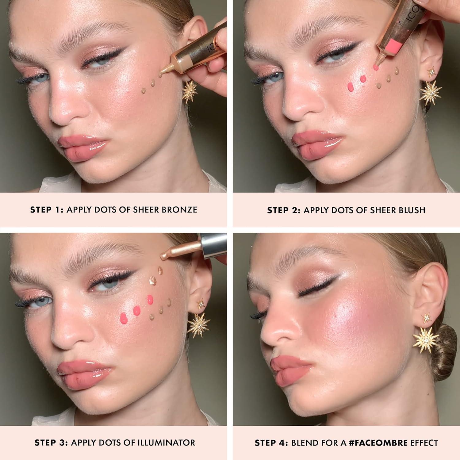 Rubor Líquido en Crema ICONIC LONDON 12.42 ml Rosa Brillante