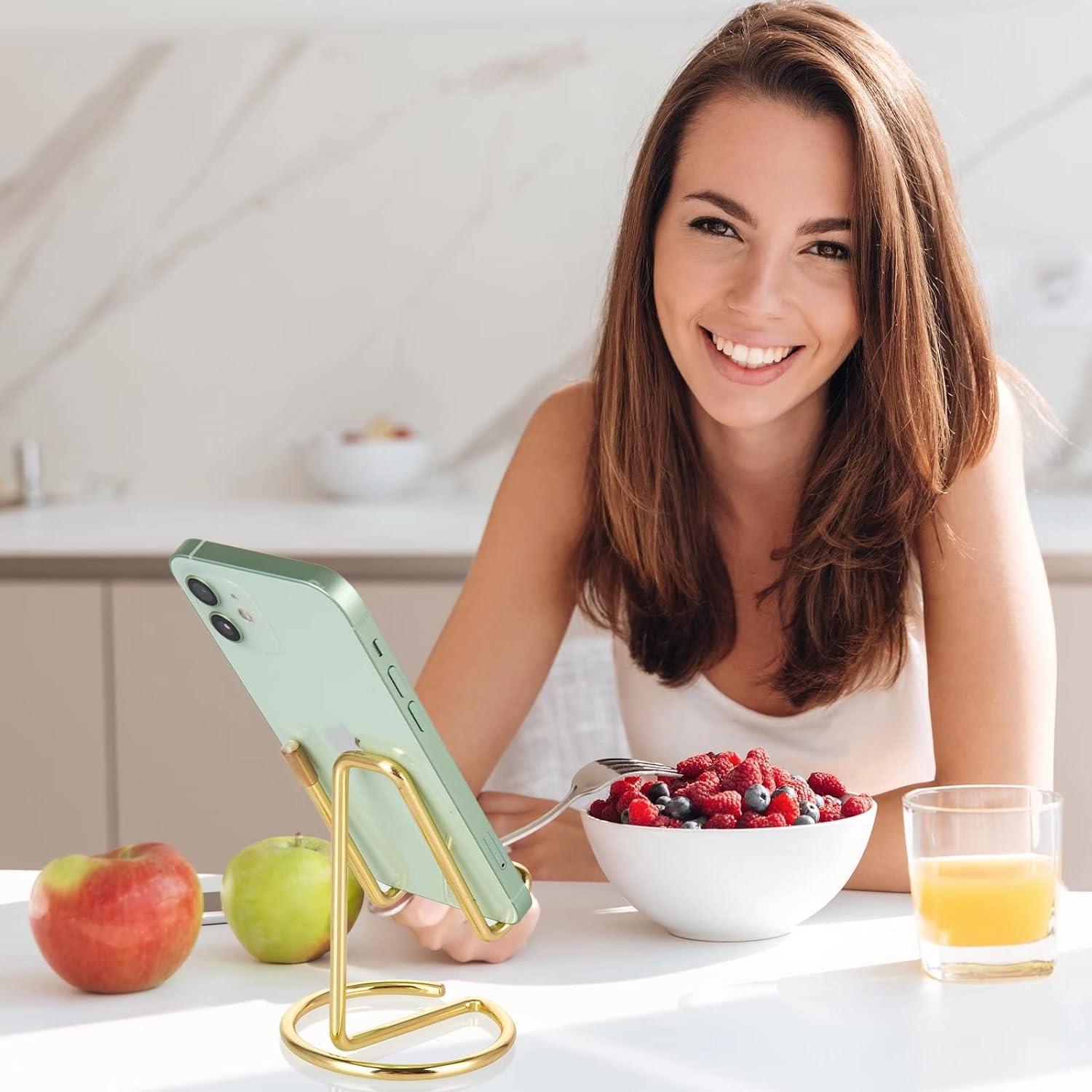 Soporte de Escritorio para Teléfono Móvil RXU Dorado