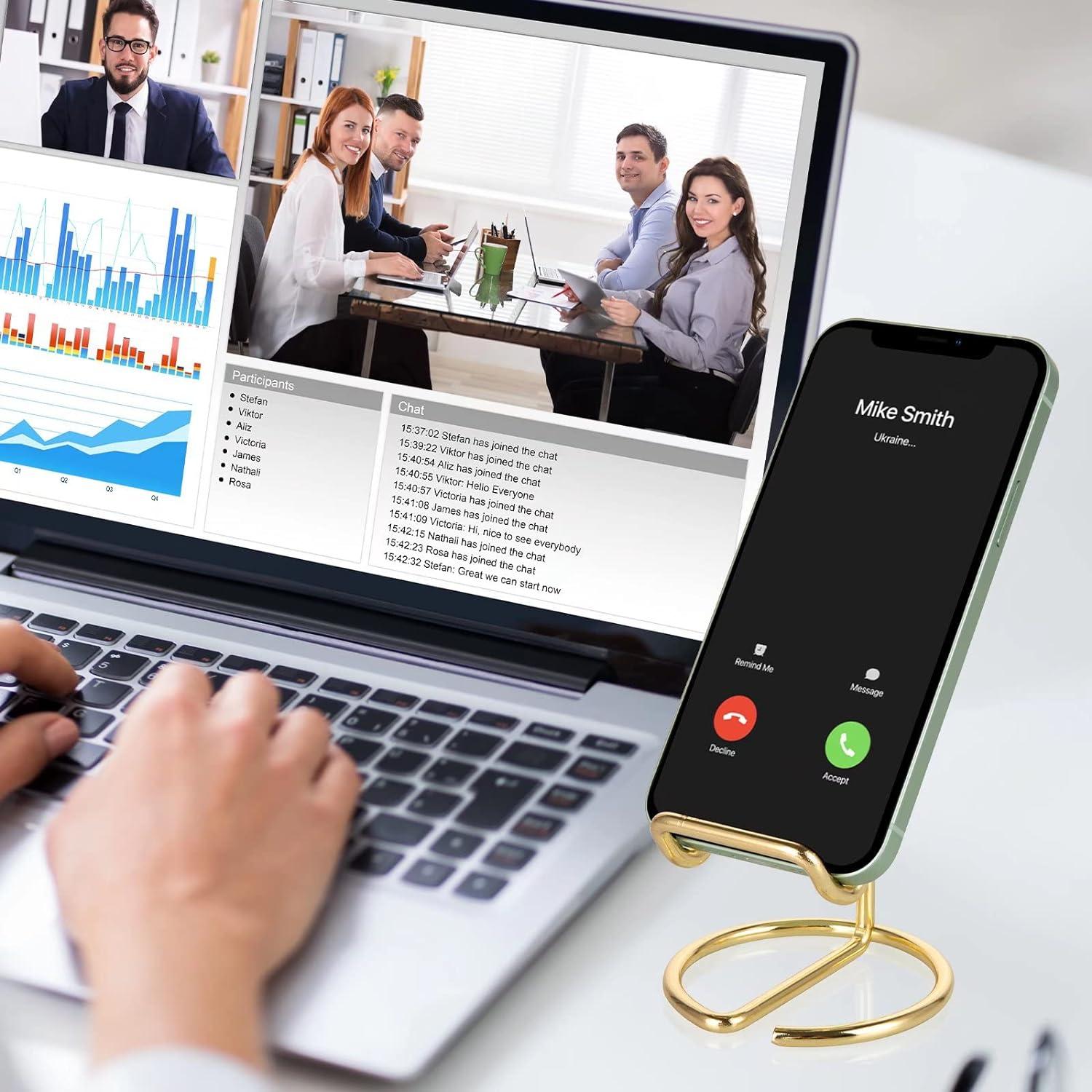 Soporte de Escritorio para Teléfono Móvil RXU Dorado