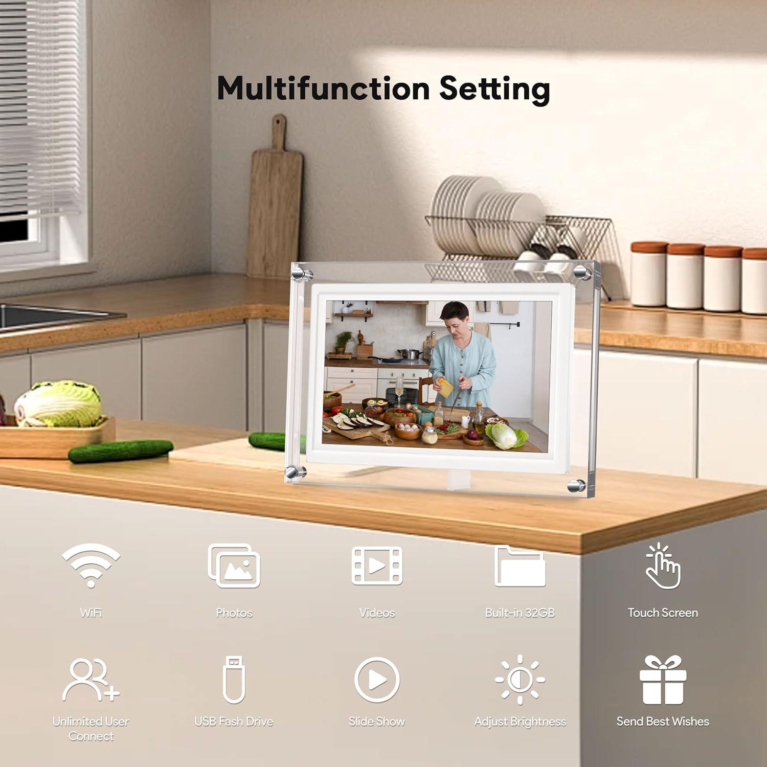 Marco de Fotos Digital WiFi PiPivision 10.1" HD 16GB