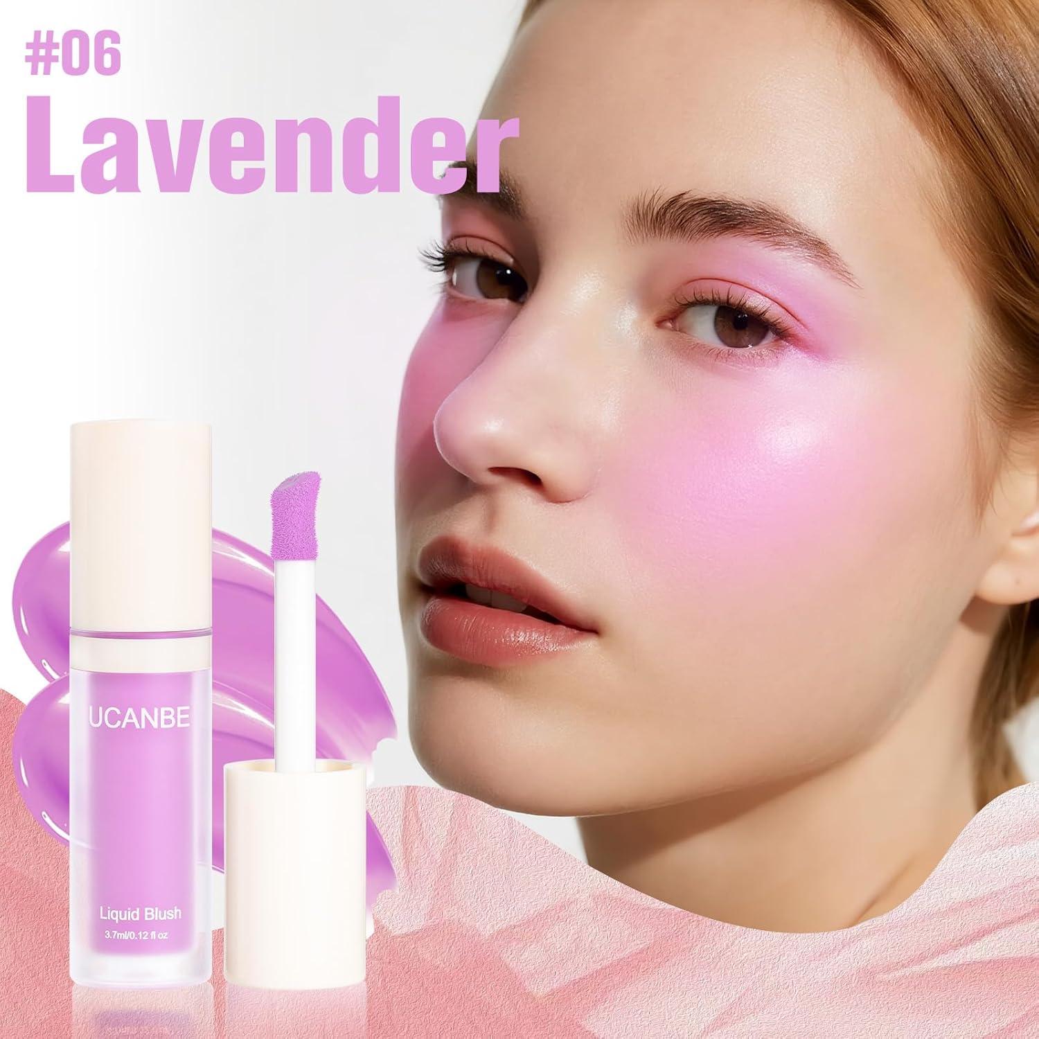 Rubor Líquido Mate UCANBE 06 Lavanda - Alta Pigmentación