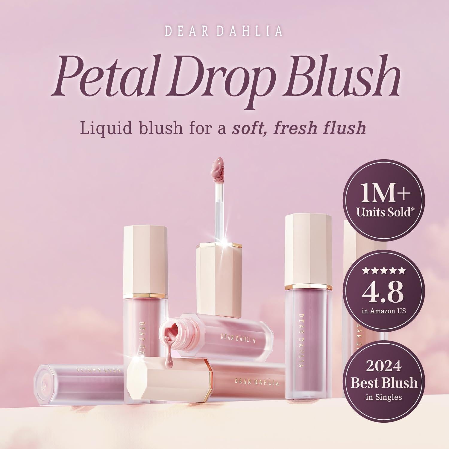 Rubor Líquido Dear Dahlia Petal Drop 3.98 g - Durazno Natural