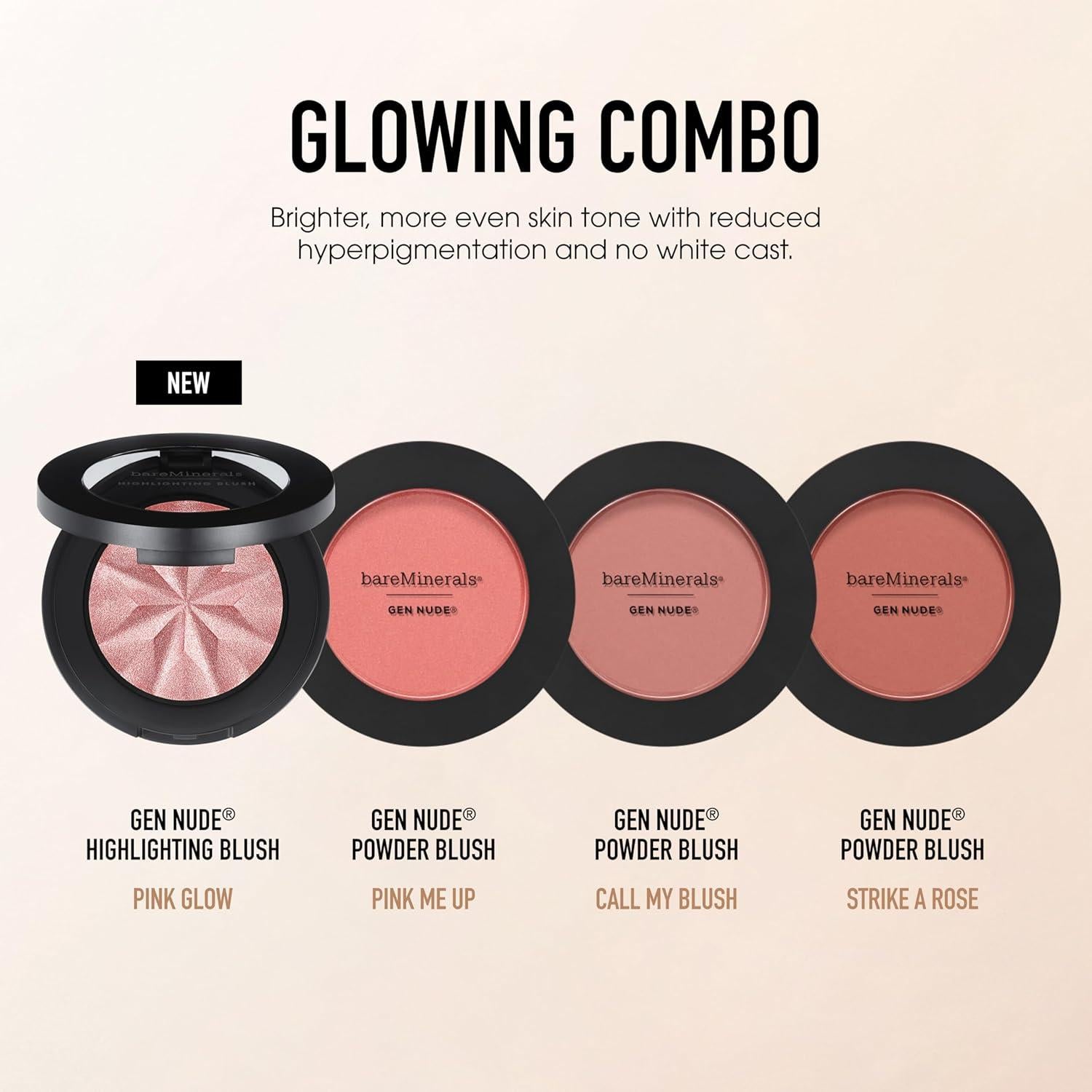 bareMinerals Gen Nude Rubor Prensado 6g - Vegano y Libre de Talco