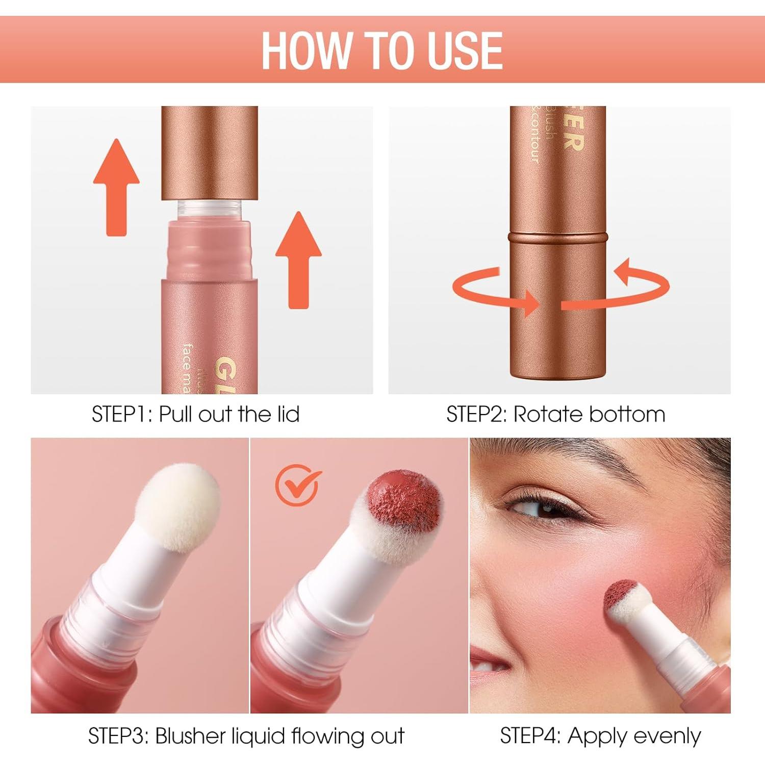 Bastón de Rubor Líquido GLAMEER 29.57 ml Color Rosa3