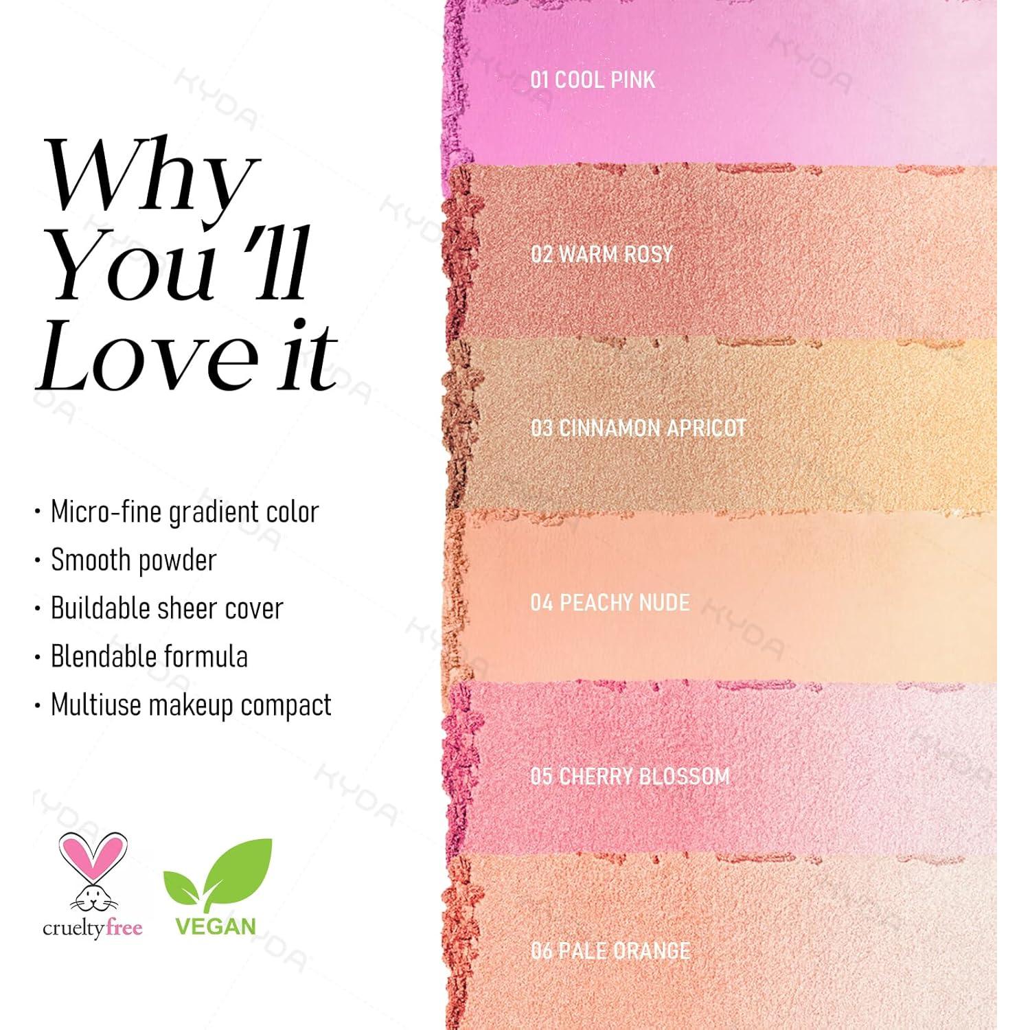 Rubor en Polvo KYDA Rosa Flor de Cerezo 59.87g