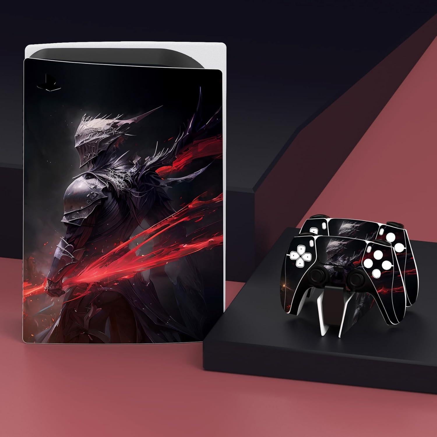 PlayVital Skin Decal Completo para PS5 Edición Disco - Caballero del Abismo