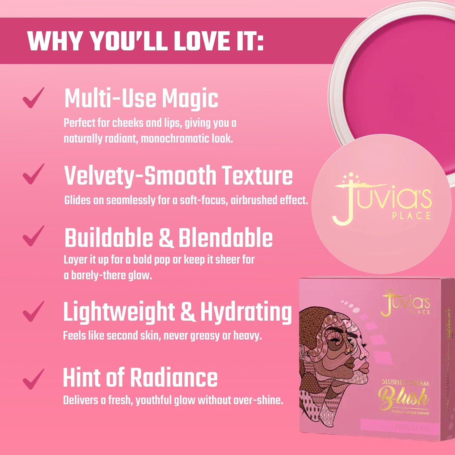 Rubor Crema Multiusos Juvia - Pinch Me - 59g - Tono Rosa Suave