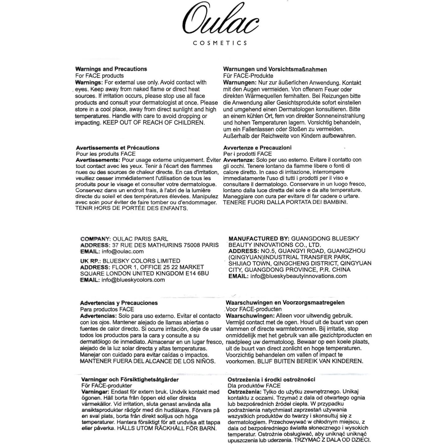 Rubor Iluminador Oulac F03 Fecha Dulce 4.8g Vegano