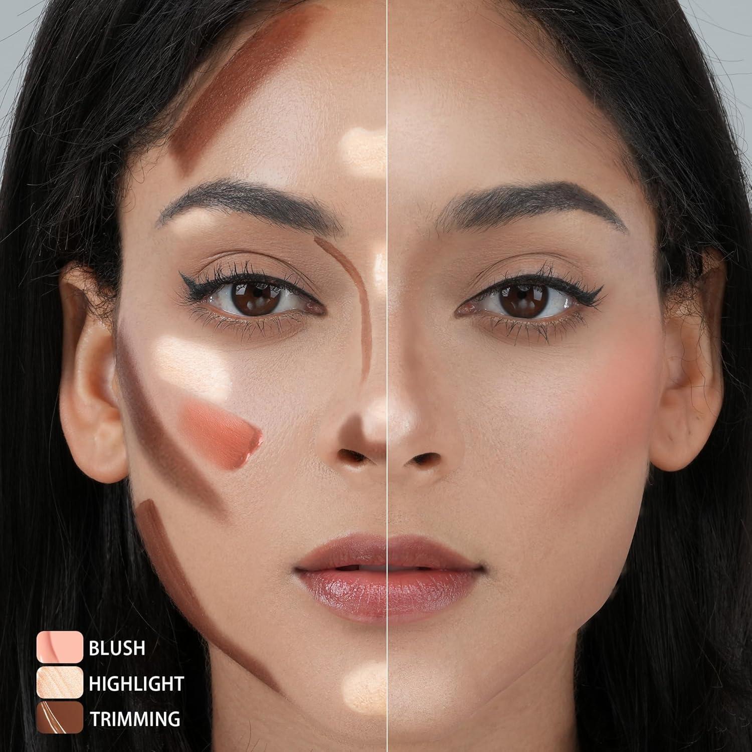 Juego de Varitas de Belleza Anglicolor 3 en 1 - Rubor, Contorno e Iluminador