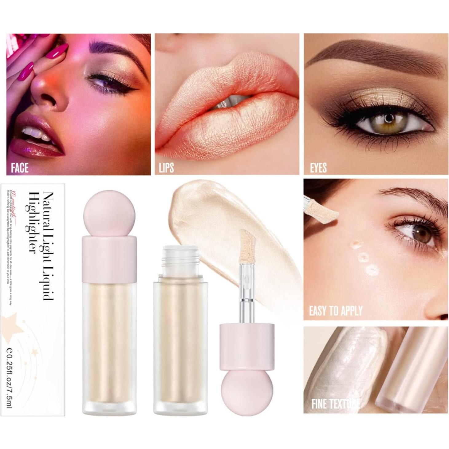 Iluminador Líquido Hocossy 7.5ml - Brillo Natural y Duradero