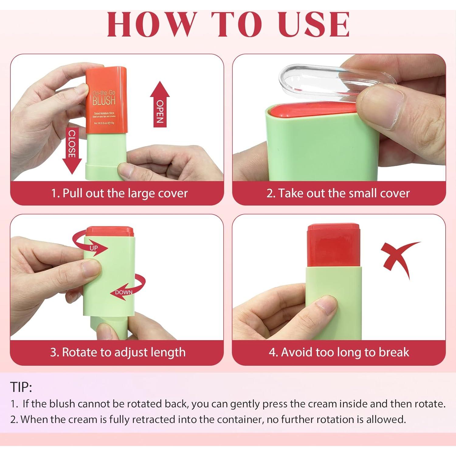 Bastón de Rubor en Crema BEFIVECOK 17g Rojo Caliente