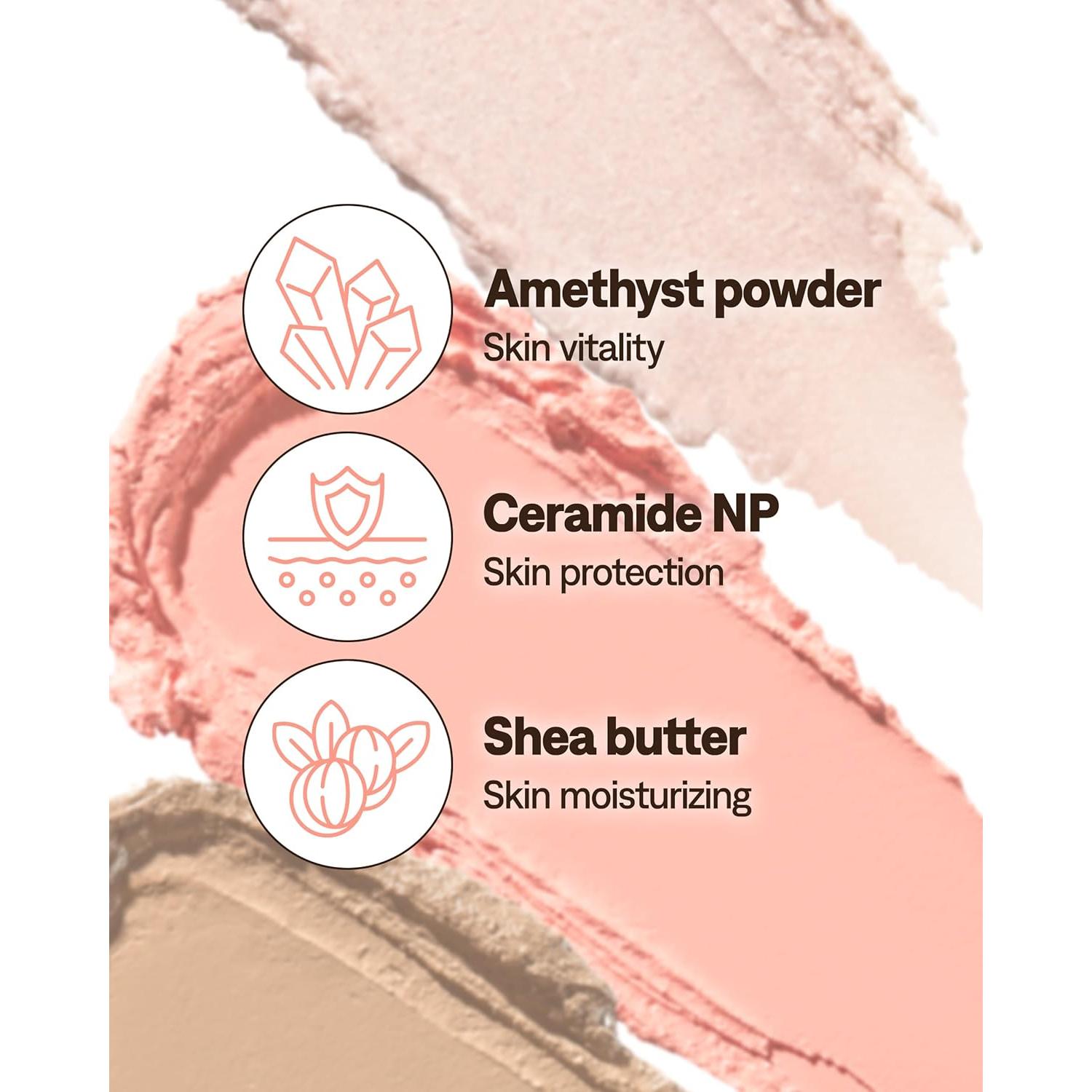 THESAEM Perfect Glam Stick Blusher Rosa Lechoso 5.67g con Puff