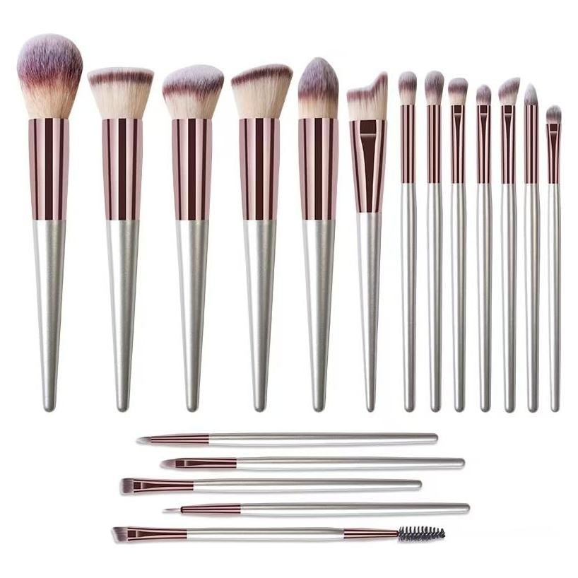 Set de 18 Brochas de Maquillaje Sintéticas Premium GJKHUJKBN