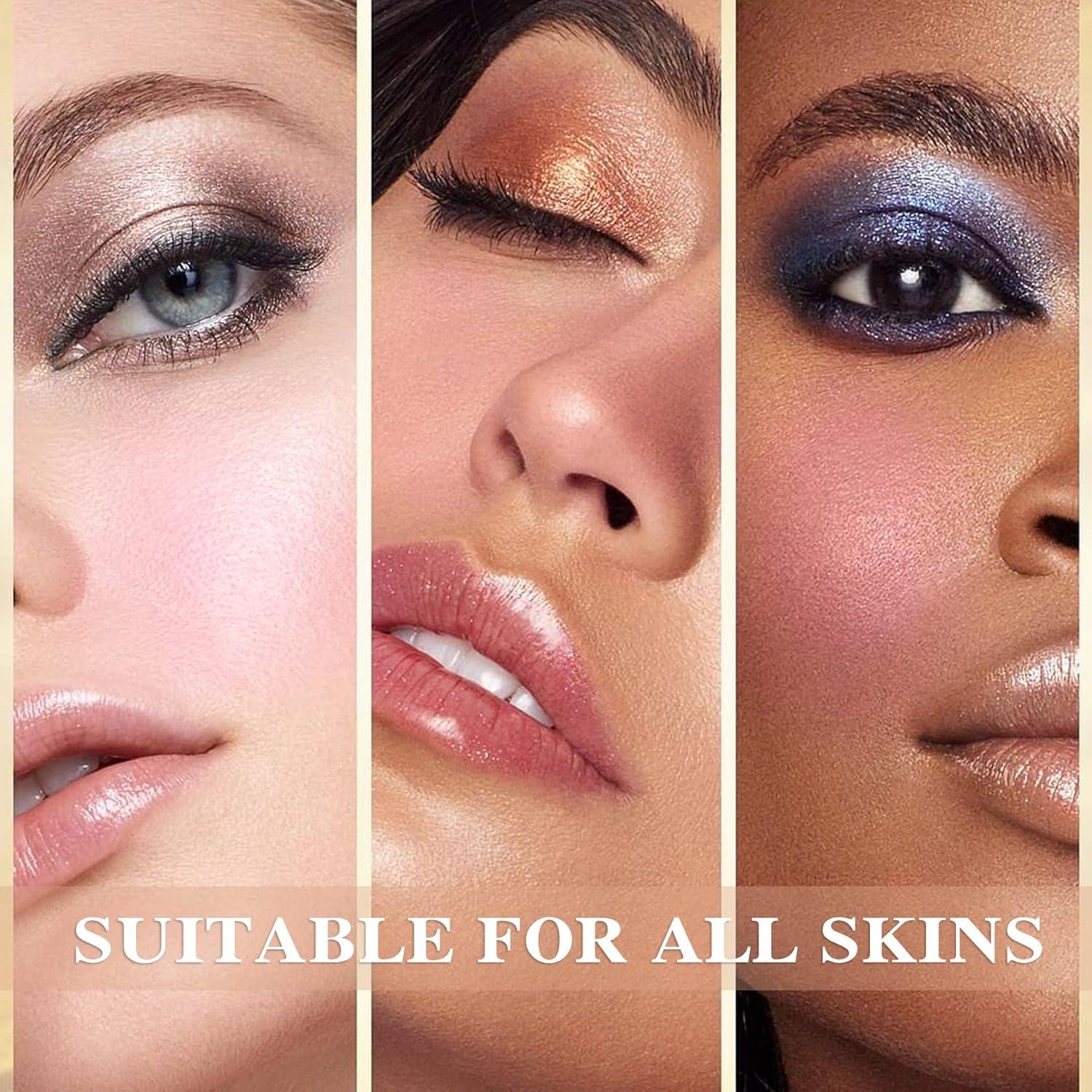 Bastón de Rubor Crema LZYLLS 2 en 1 con Brocha - Color Té con Leche Rosa