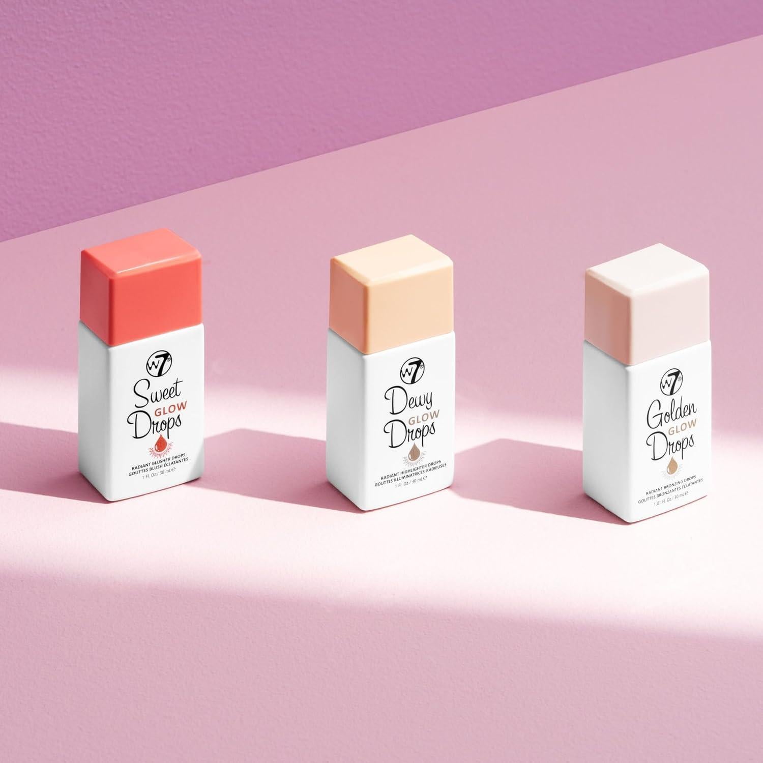 Gotas de Rubor Líquido W7 Brillo Dulce 50ml - Acabado Radiante