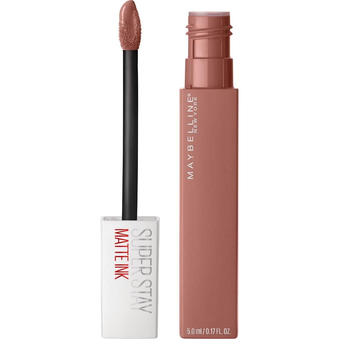 Maybelline Super Stay Matte Ink Pintalabios 2 Piezas Seductora Rosa Nude y Mover Marrón