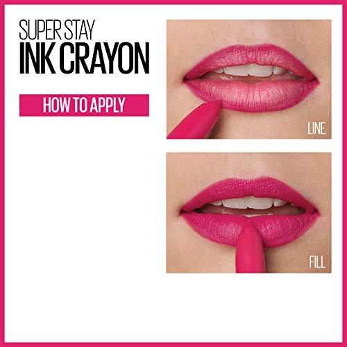 Labial Mate Crayon Maybelline SuperStay Ink 1.13g con Sacapuntas