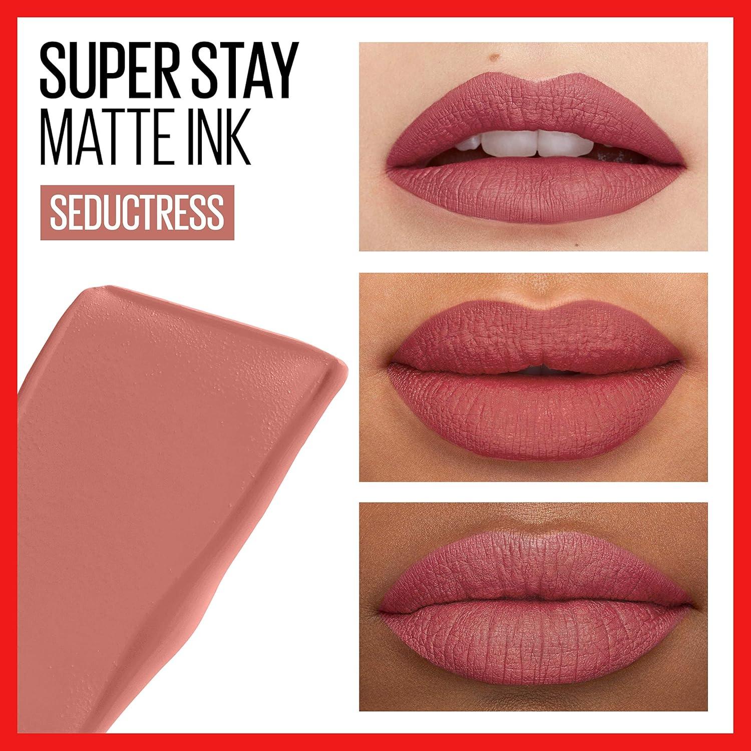 Labial Líquido Mate Maybelline Super Stay Ink 2 Piezas Seductress y Revolutionary