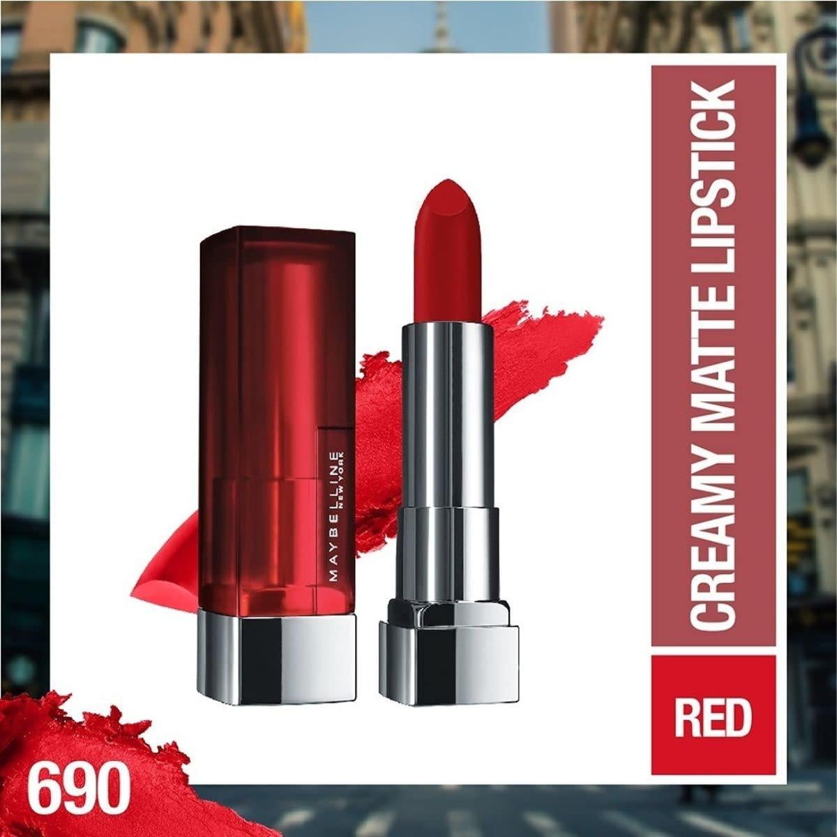 Labial Maybelline Color Sensational Mate 4.25 g - Sirena en Escarlata