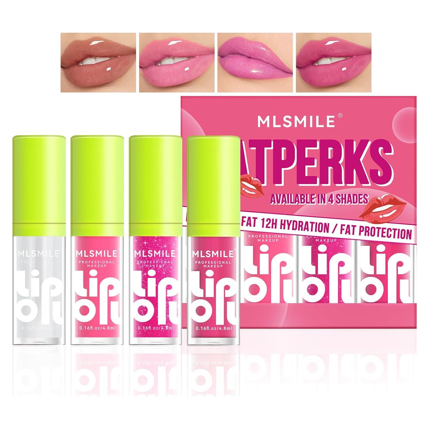 Set de Aceite Labial Brillante BEFIVECOK 4 Colores Hidratante